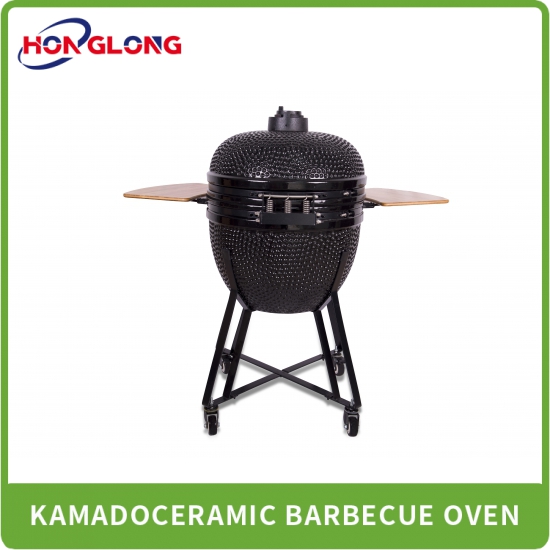 25-inch decorated Kamado ceramic oven, perfect for barbecuing