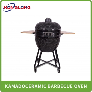 25-inch decorated Kamado ceramic oven, perfect for barbecuing